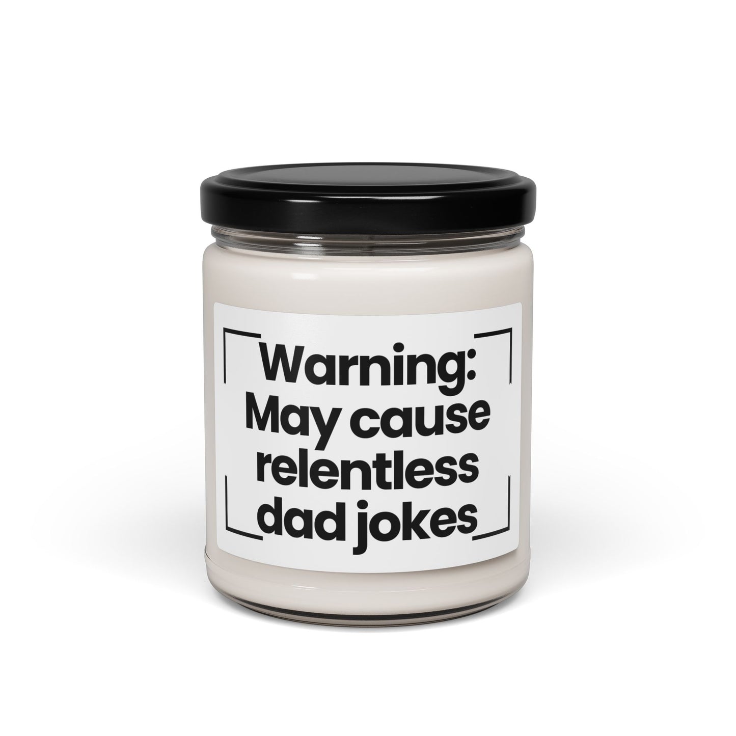 Funnt Quote Scented Soy Candle - Warning: May cause relentless dad jokes - 9oz - Hand Poured - Vegan