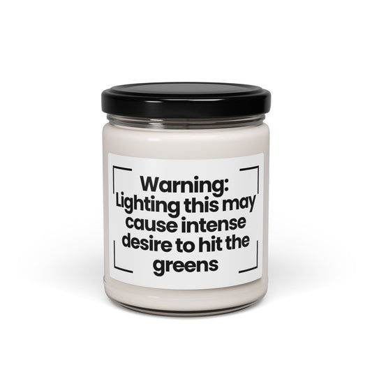 Golf-Themed Scented Soy Candle | Perfect Gift for Golf Lovers | 9oz  | Warning: Lighting this may cause intense desire to hit the greens