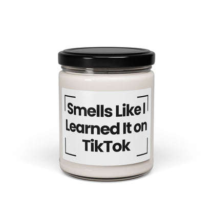 TikTok Inspired Scented Soy Candle - Smells Like I Learned It on TikTok - 9oz - Aromatherapy